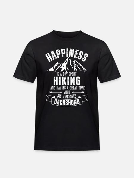Hiking and Dachshund lover - Men's Workwear T-Shirt - black