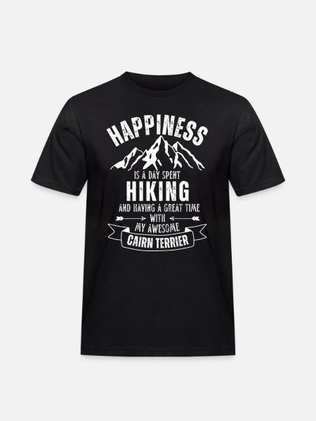 Hiking and Cairn Terrier lover - Men's Workwear T-Shirt - black
