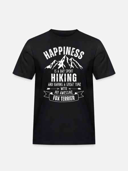 Hiking and Fox Terrier lover - Men's Workwear T-Shirt - black