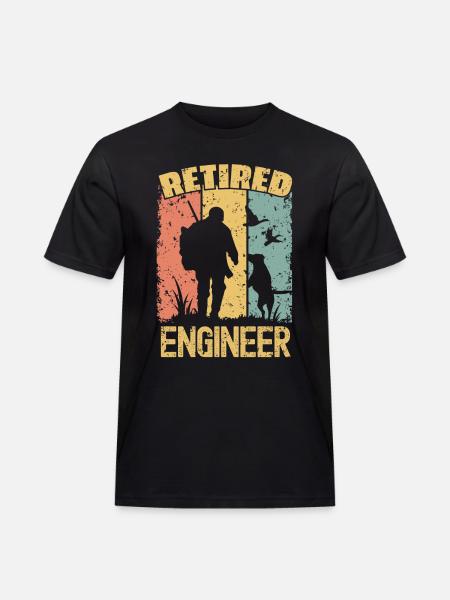 Hunting retired engineer - Men's Workwear T-Shirt - black