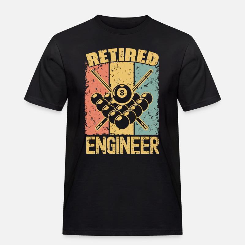 Billiard retired engineer - Men's Workwear T-Shirt - black