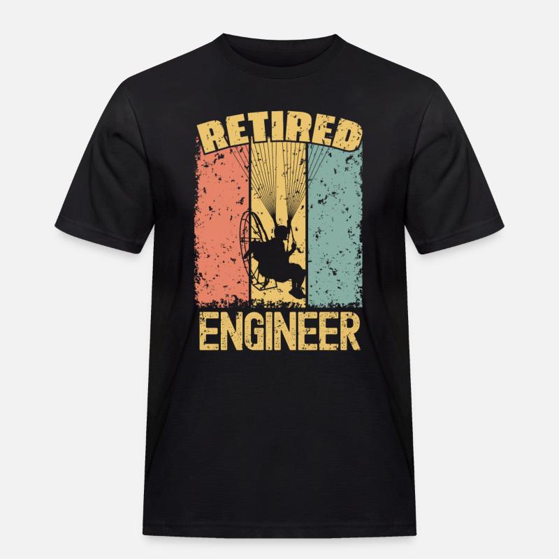 Paramotoring retired engineer - Men's Workwear T-Shirt - black