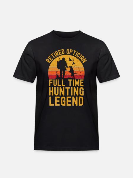 Pensionierte Optiker-Jagdlegende - Männer Workwear T-Shirt - Schwarz