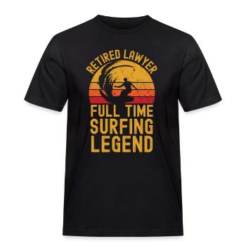 Surf-Legende im Ruhestand - Männer Workwear T-Shirt - Schwarz - Vorne - AI Model Male 178 light (178cm)