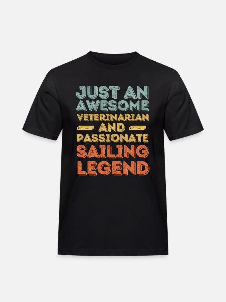 Veterinarian Sailing legend retro - Men's Workwear T-Shirt - black