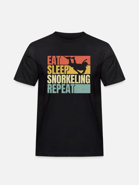 Eat sleep Snorkeling repeat - Men's Workwear T-Shirt - black