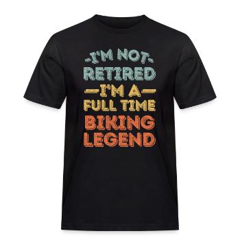 Retraité et légende du vélo - T-shirt Workwear homme - noir - Devant - AI Model Male 178 light (178cm)