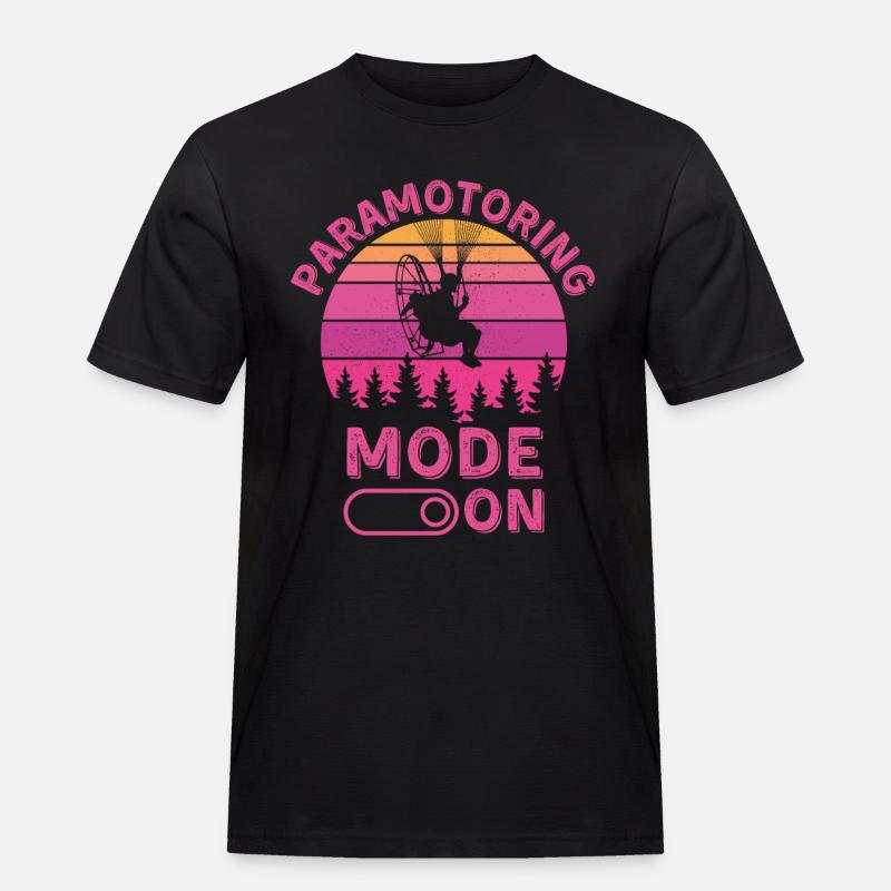Paramotoring mode on - Men's Workwear T-Shirt - black