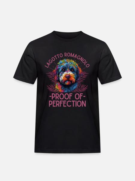Farbenfroher Lagotto Romagnolo - Männer Workwear T-Shirt - Schwarz