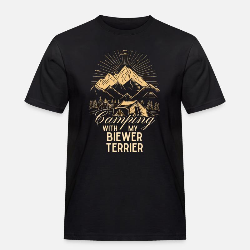Biewer Terrier Camping - Men's Workwear T-Shirt - black