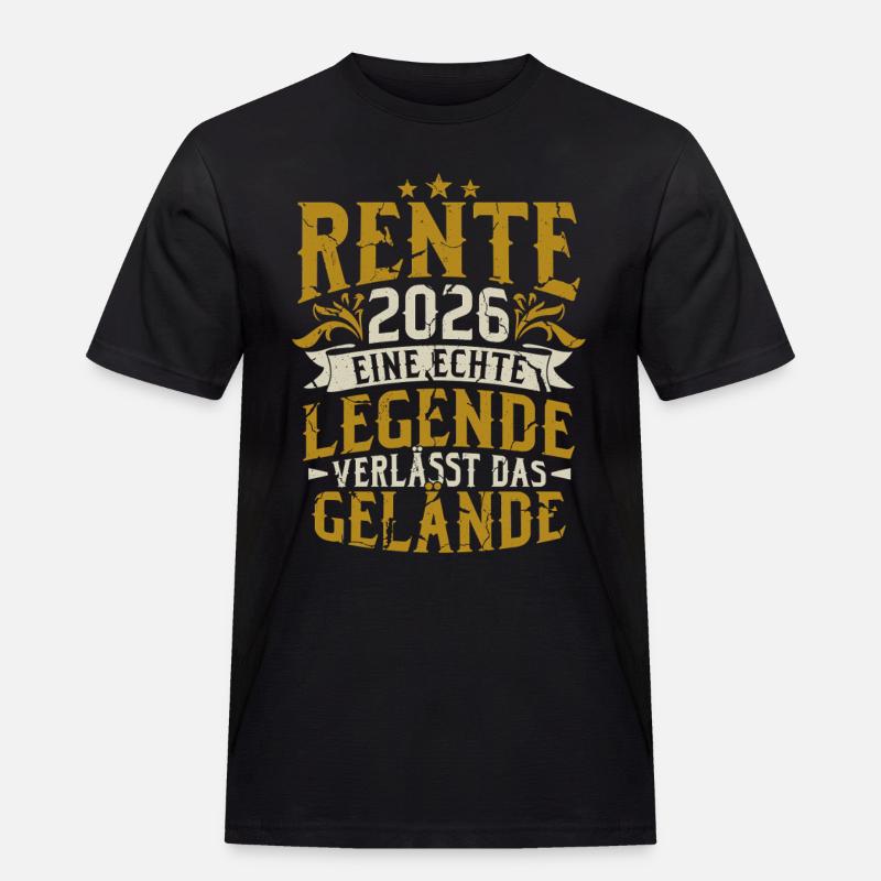 Rente 2026 Renter Ruhestand Geschenk - Männer Workwear T-Shirt - Schwarz