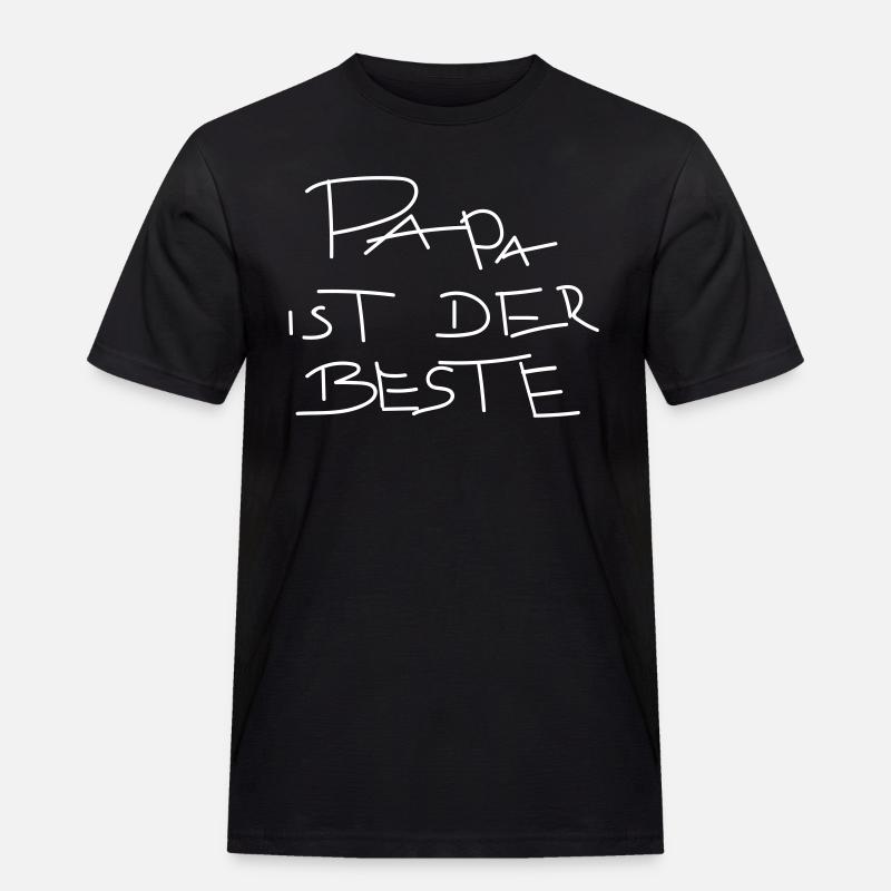 papa ist der beste - Männer Workwear T-Shirt - Schwarz