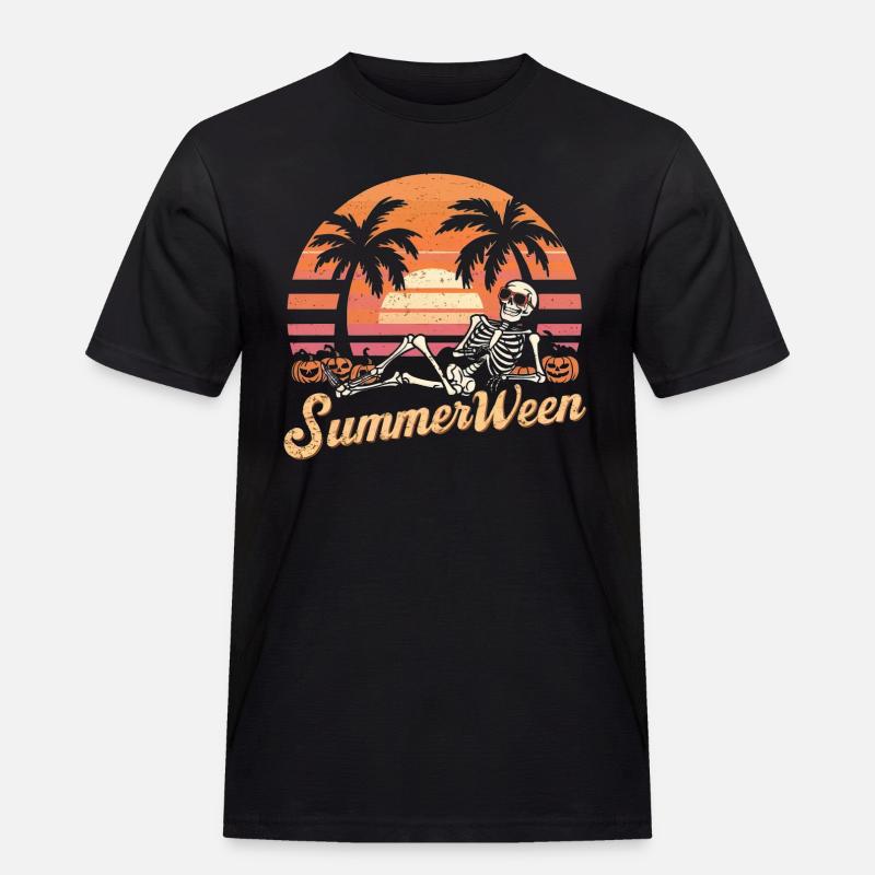 Summerween Skeleton - Men's Workwear T-Shirt - black