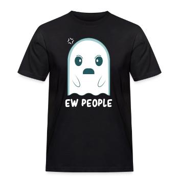 Ghost - Cute Ghost - Funny Ghost - Halloween Ghost - Männer Workwear T-Shirt - Schwarz - Vorne - AI Model Male 178 light (178cm)