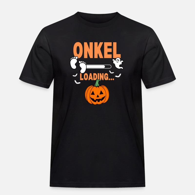 Onkel Loading Halloween - Männer Workwear T-Shirt - Schwarz