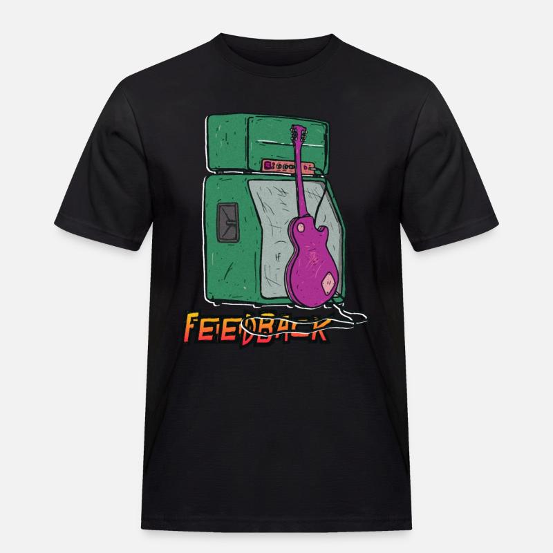 Sound-Feedback-Grafik - Männer Workwear T-Shirt - Schwarz