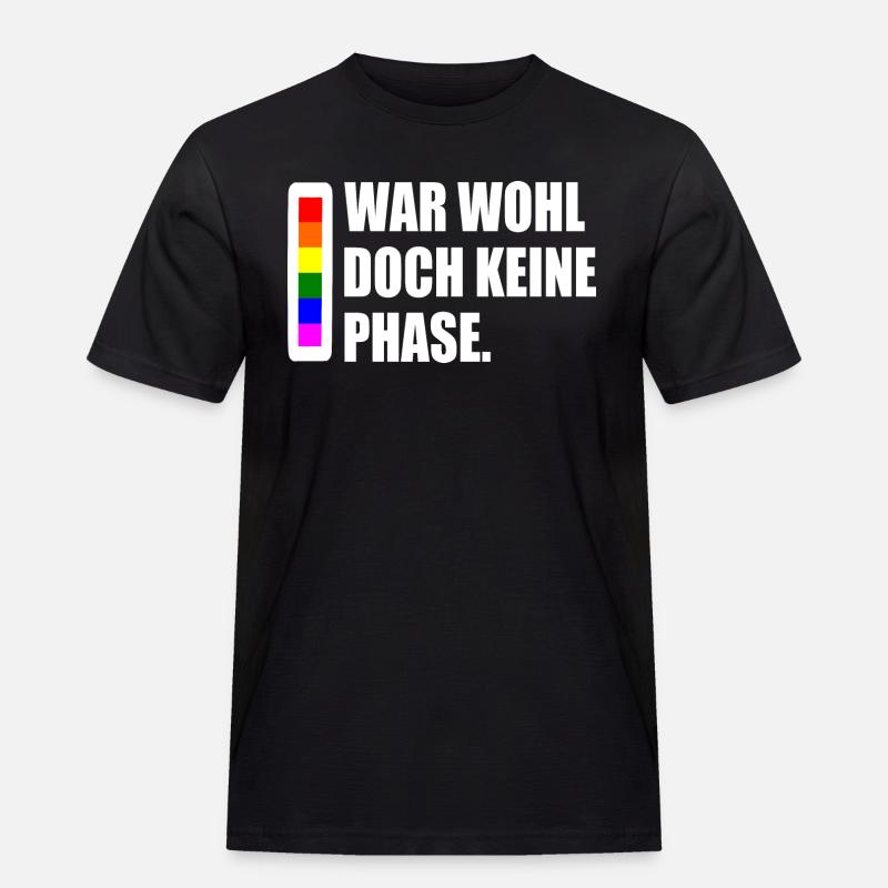 war wohl doch keine phase - Männer Workwear T-Shirt - Schwarz