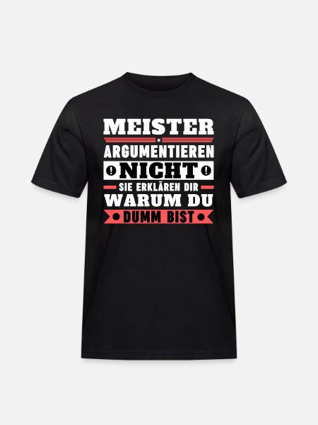 Masters don't argue - Men's Workwear T-Shirt - black