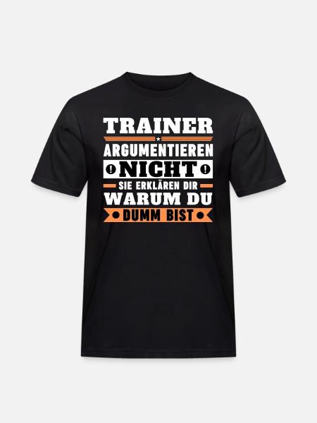 Trainer argumentieren nicht - Männer Workwear T-Shirt - Schwarz