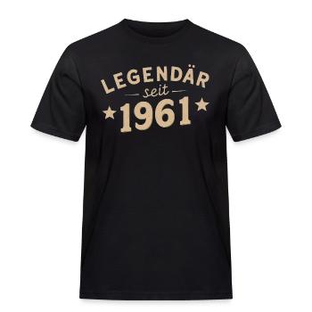 Legendär Seit 1961 - Männer Workwear T-Shirt - Schwarz - Vorne - AI Model Male 178 light (178cm)