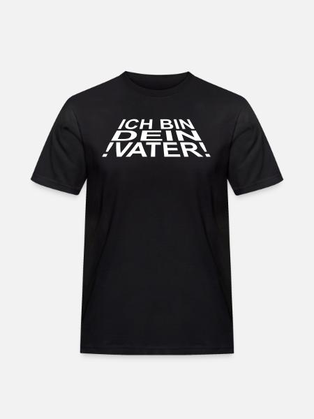 ICH BIN DEIN VATER - Männer Workwear T-Shirt - Schwarz