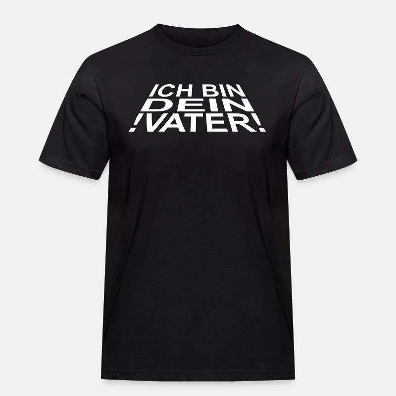 ICH BIN DEIN VATER - Männer Workwear T-Shirt - Schwarz