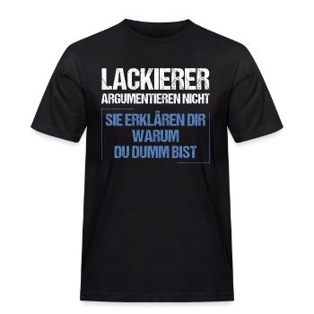 Les peintres ne discutent pas - T-shirt Workwear homme - noir - Devant - AI Model Male 178 light (178cm)
