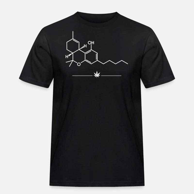 THC - Molecular Structure - Men's Workwear T-Shirt - black