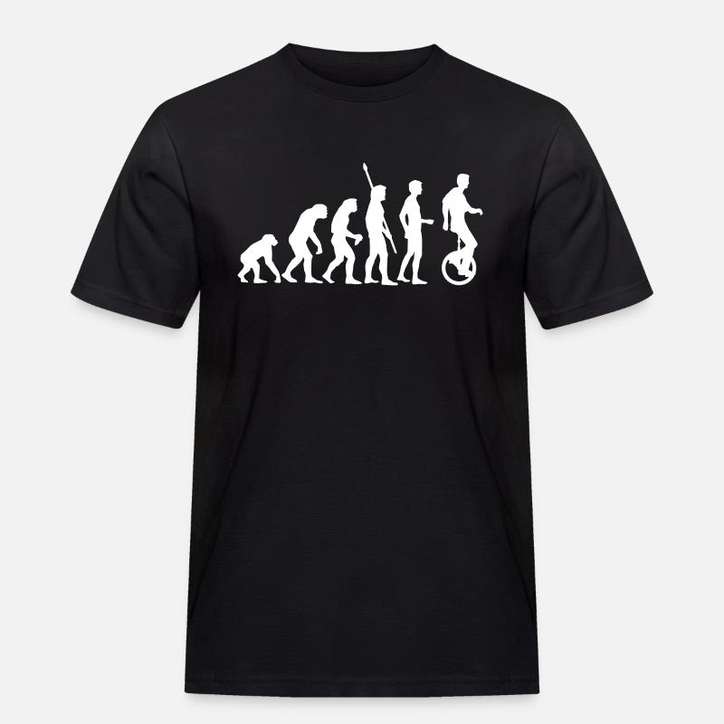 evolution_einradfahrer_1c - T-shirt Workwear homme - noir