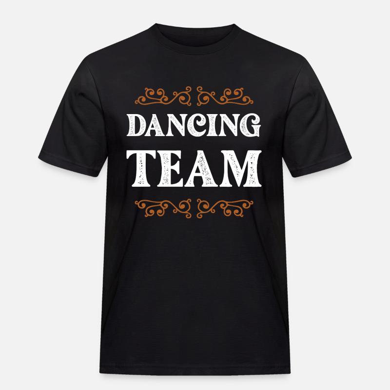 Dancing Crew - Männer Workwear T-Shirt - Schwarz