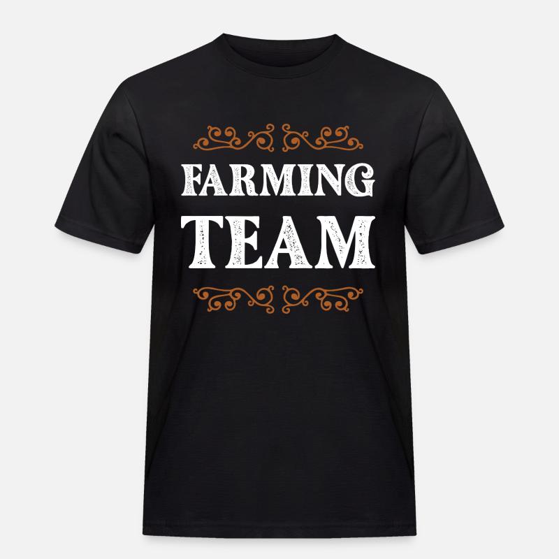Farming Crew - Männer Workwear T-Shirt - Schwarz
