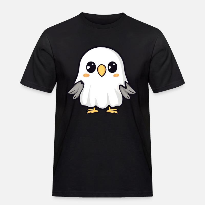 Adler Halloween Comic Geist - Männer Workwear T-Shirt - Schwarz