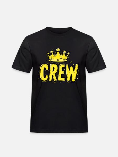 Crew Krone - Männer Workwear T-Shirt - Schwarz