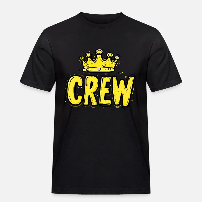 Crew Krone - Männer Workwear T-Shirt - Schwarz