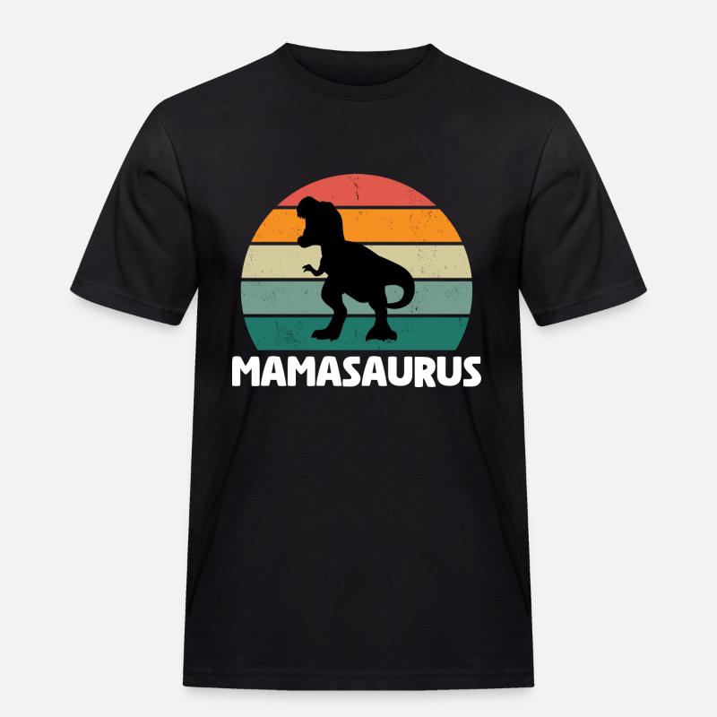 Mamasaurus - Männer Workwear T-Shirt - Schwarz