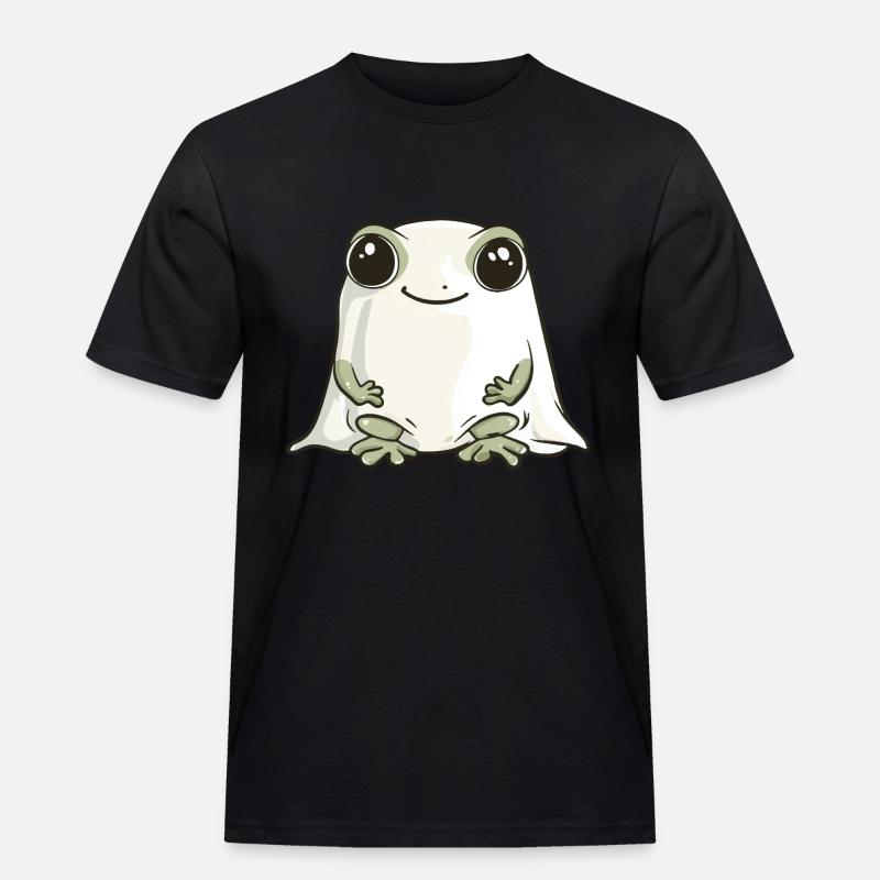 Frosch Halloween Comic Geist - Männer Workwear T-Shirt - Schwarz
