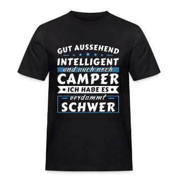 Gut aussehend intelligent - Camper Edition - Männer Workwear T-Shirt - Schwarz - Vorne - AI Model Male 178 light (178cm)