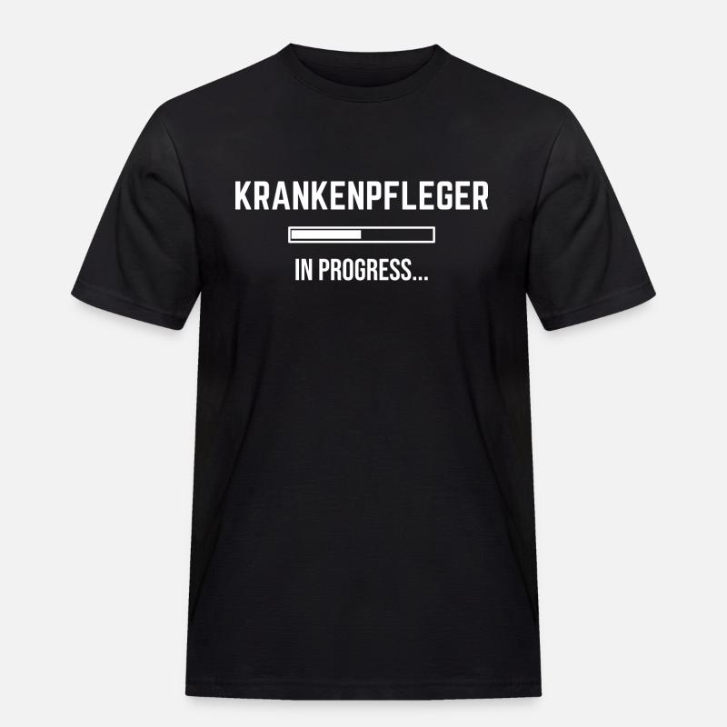 Krankenpfleger In Progress - Männer Workwear T-Shirt - Schwarz