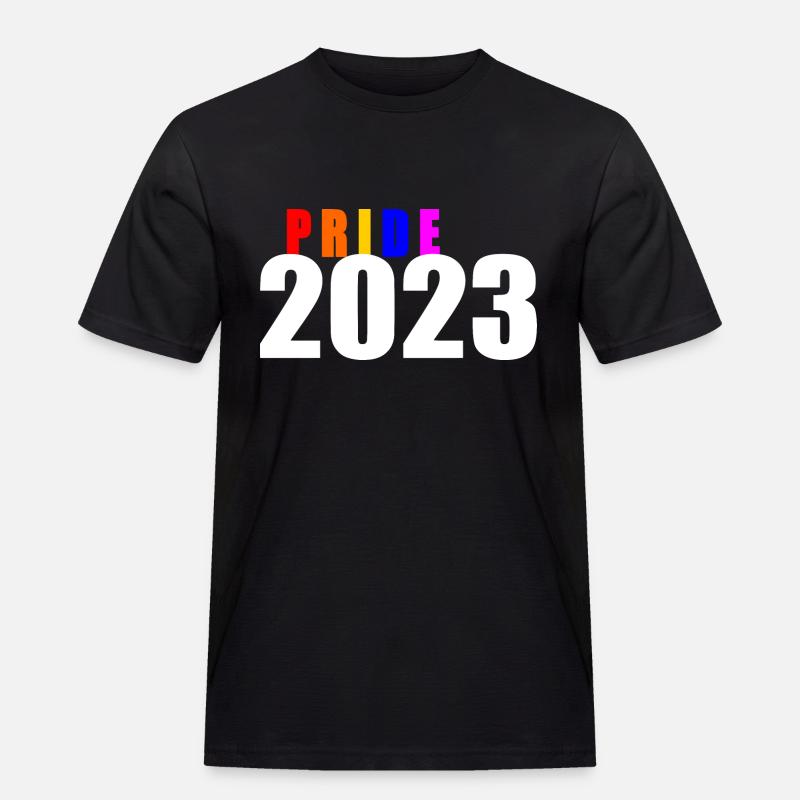 Pride 2023 - Männer Workwear T-Shirt - Schwarz