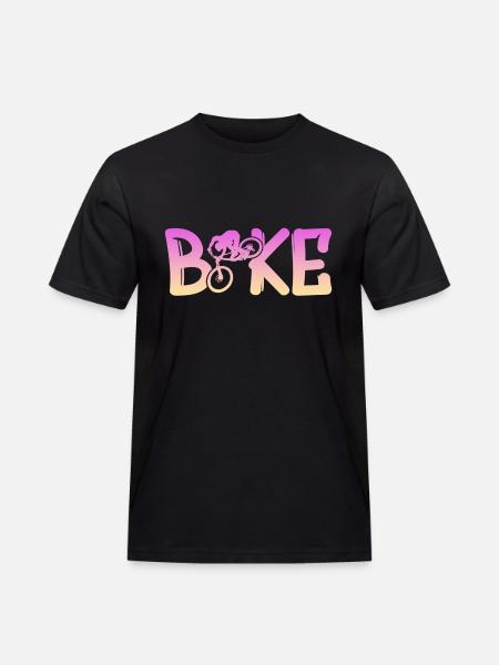 Biken - Männer Workwear T-Shirt - Schwarz