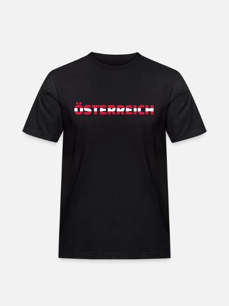 Österreich - Männer Workwear T-Shirt - Schwarz