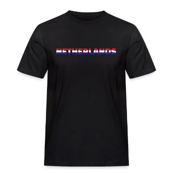 Niederlande - Männer Workwear T-Shirt - Schwarz - Vorne - AI Model Male 178 light (178cm)