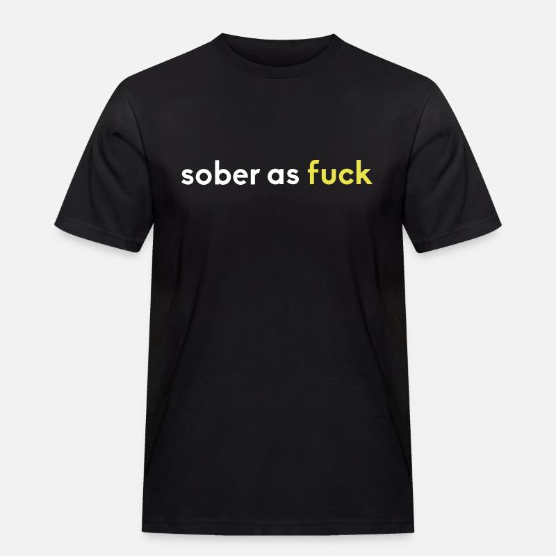 sober 2 - Männer Workwear T-Shirt - Schwarz