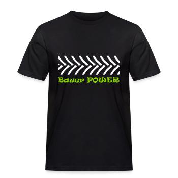 Bauer Power Traktor Bauerndemo Bauernproteste Bier - Männer Workwear T-Shirt - Schwarz - Vorne - AI Model Male 178 light (178cm)