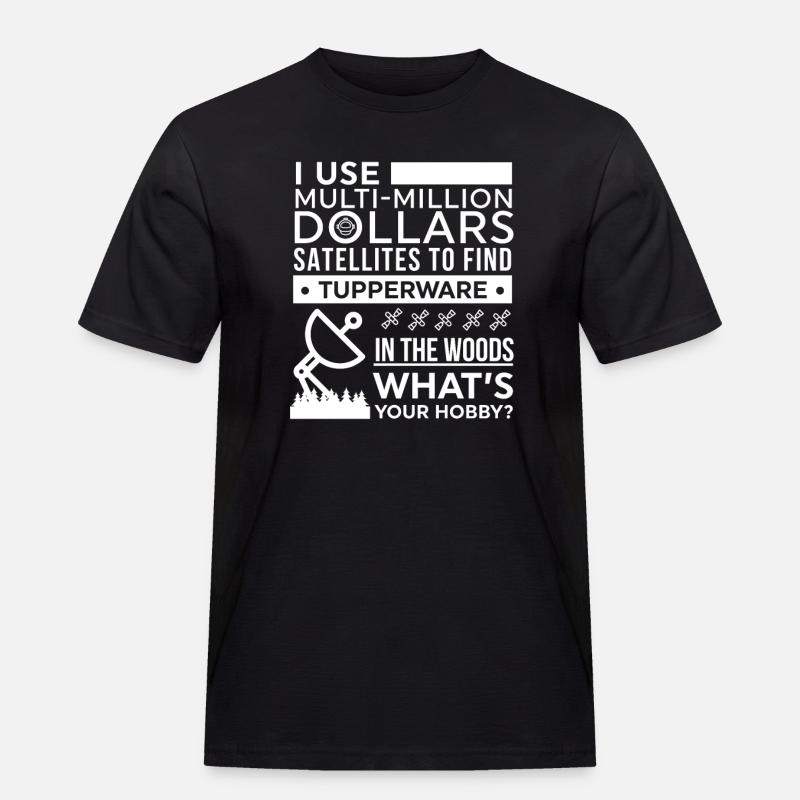 Geocaching Hobby Design - Männer Workwear T-Shirt - Schwarz