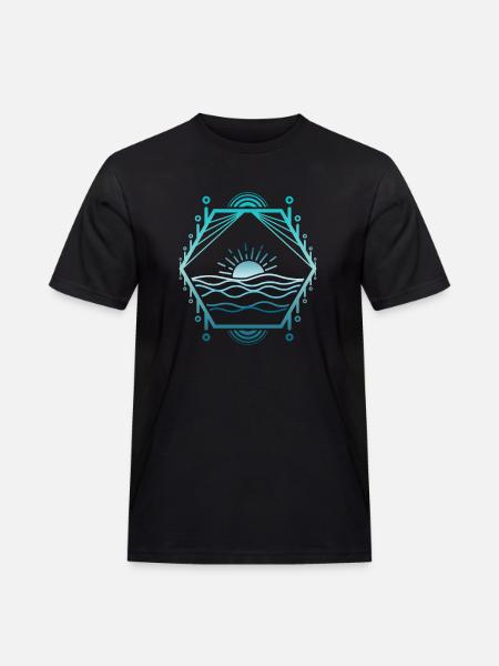 Sea lines - Men's Workwear T-Shirt - black