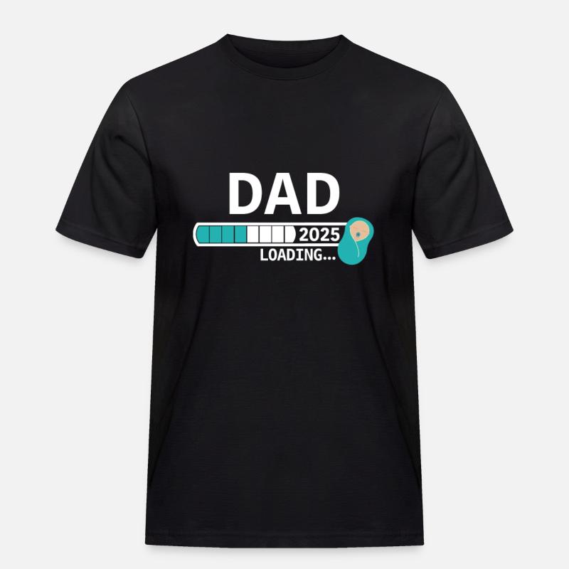 Dad 2025 loading... - Men's Workwear T-Shirt - black