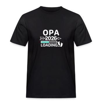 Opa 2026 Babyfüsse - Männer Workwear T-Shirt - Schwarz - Vorne - AI Model Male 178 light (178cm)