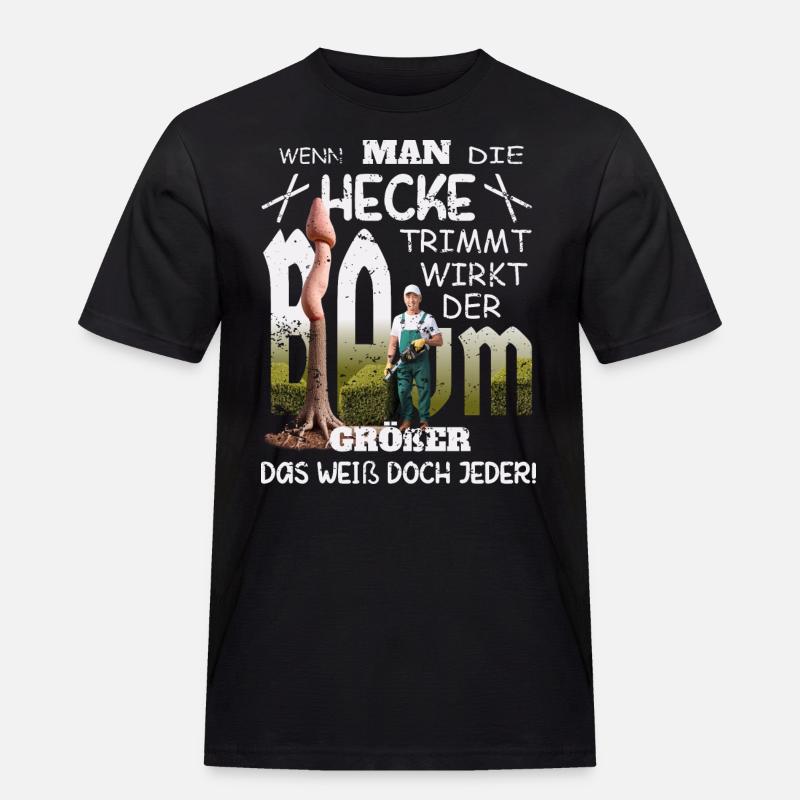 Großer Penis Baum - Männer Workwear T-Shirt - Schwarz