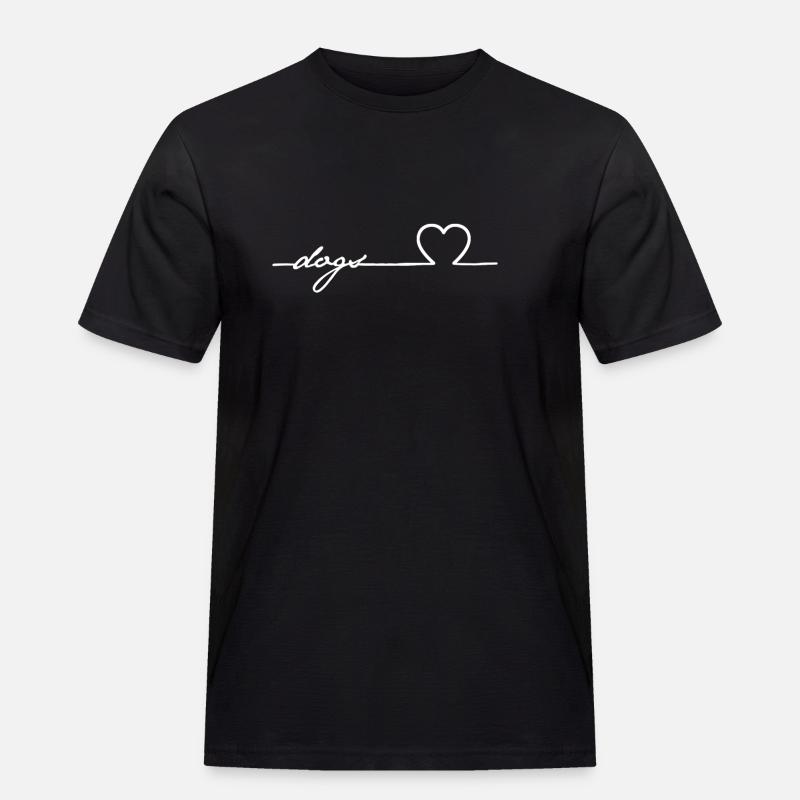 Hunde - Männer Workwear T-Shirt - Schwarz